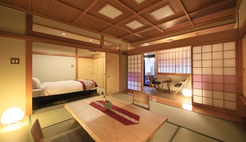 [Main Building] Japanese-Western Style Room with Partially Open Air Bath, Dinner Included, Non Smoki