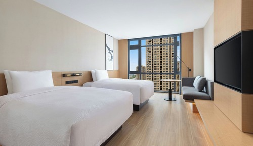 Standard Room, 2 Double Beds, City View