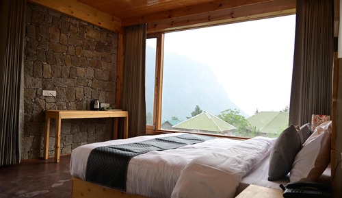 Luxury Double Room, Balcony, Hill View