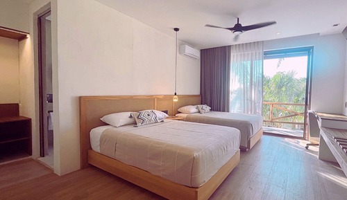 Standard Double Room, 2 Double Beds, Pool View