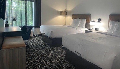 Room, 2 Queen Beds, Hearing Accessible, Non Smoking (Mobility, Bathtub Grab Bars)