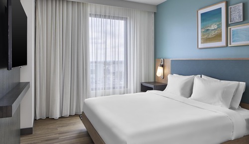 Room, 1 King Bed, Roll-in Shower, Partial View (Mobility & Hearing)