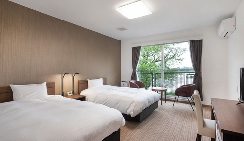 Basic Twin Room, Partial Lake View