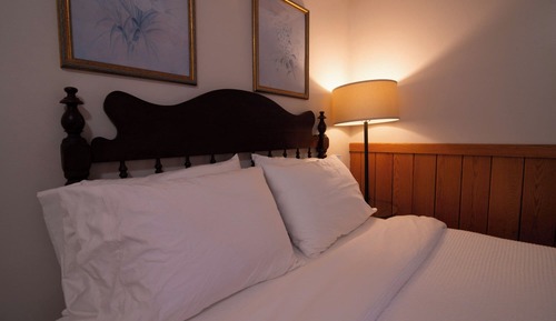 The Inn - Upstairs Queen Room, Refrigerator & Microwave