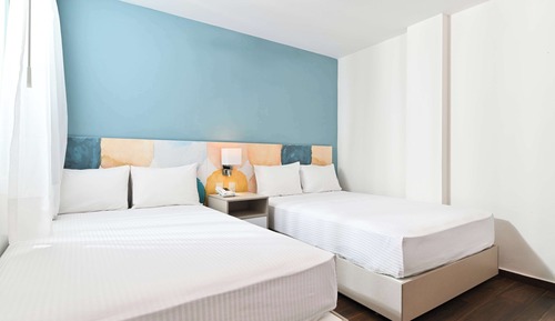 Standard Room, 2 Double Beds, Non Smoking (Living Room;with Sofabed)