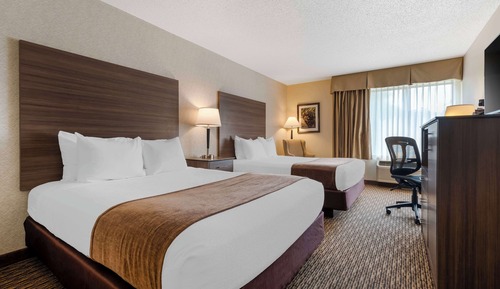 Standard Room, 2 Queen Beds, Non Smoking, Refrigerator & Microwave