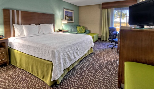 Room, 1 King Bed with Sofa bed, Refrigerator & Microwave