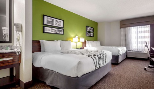 Standard Room, 2 Queen Beds, Non Smoking, Refrigerator & Microwave