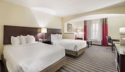 Standard Room, 2 Double Beds, Non Smoking, Refrigerator & Microwave