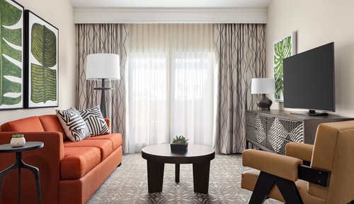 Suite, 2 Queen Beds, Accessible, Pool View
