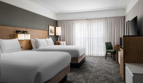 Two Double Beds, Roll In Shower