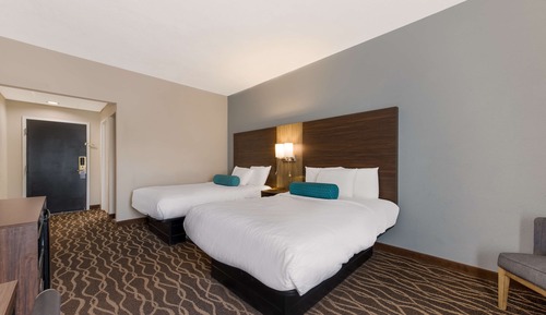 Standard Room, 2 Double Beds, Non Smoking, Refrigerator & Microwave