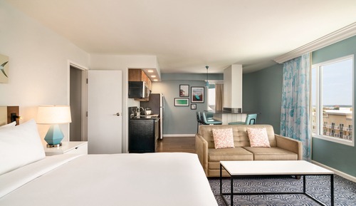 Basic Double Room, 2 Queen Beds, Balcony, Partial Ocean View