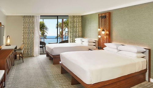 Club Room, 2 Queen Beds, Oceanfront (Club Access)
