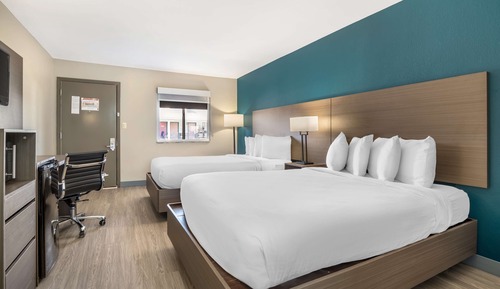 Standard Room, 2 Queen Beds, Non Smoking, Refrigerator & Microwave