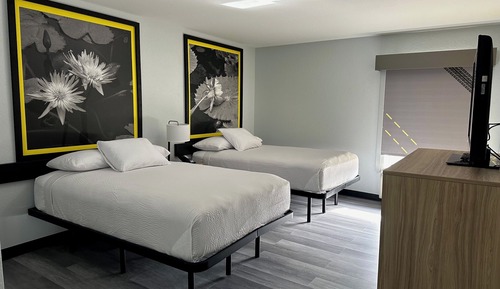Room, 2 Double Beds, Accessible, Non Smoking ( Mobility/hearing, Roll-in Shower)