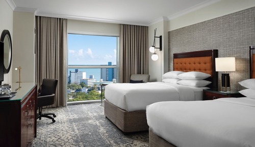 Deluxe Room, 2 Double Beds, Ocean View