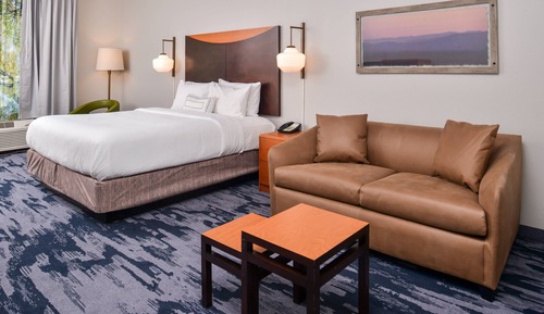 Suite, 1 King Bed with Sofa bed (Mobility Accessible, Roll-in Shower)
