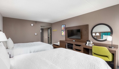 Room, 2 Double Beds, Refrigerator & Microwave