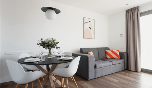 1 Bedroom Apartment, Balcony and Sofa