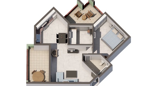 Family Apartment, 2 Bedrooms, Balcony