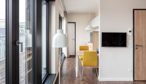 XL Studio, Kitchen, Balcony