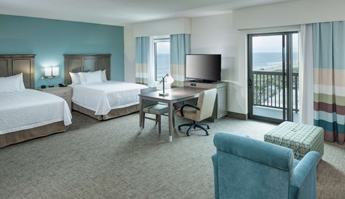 Studio Suite, 2 Queen Beds, Balcony, Ocean View (Wet Bar)