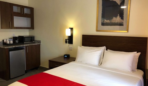 Standard Room, 2 Queen Beds, Accessible, Refrigerator & Microwave (Walk-in Shower;with Sofabed)