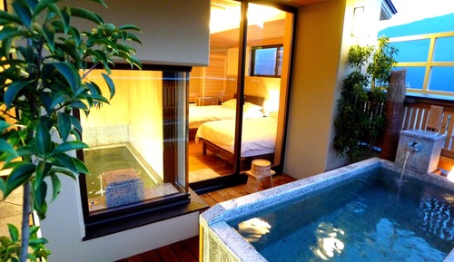 Japanese Western Style Suite, Open Air Bath