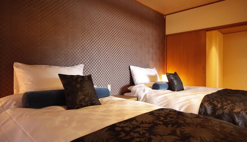 	Japanese Western Style Suite with Open-Air Bath "Hokiboshi", with 2 Semi-double Beds