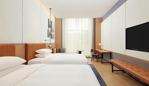 Garden View Room with Two Double Beds and Sofa Bed