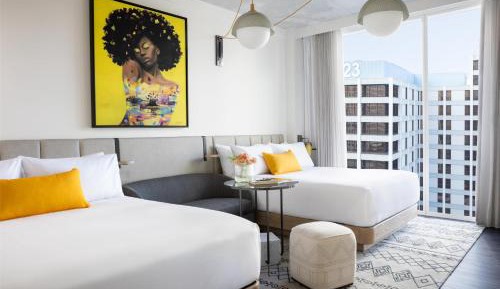 Queen Room with Two Queen Beds and City View