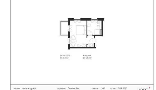 Deluxe Double Room with Balcony and Kitchenette