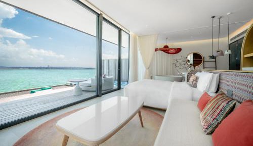 Lagoon Water Pool Villa Collection with One King Bed
