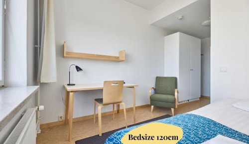 Compact double room with a view
