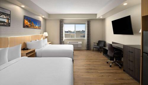 Queen Room with Two Queen Beds, Mobility Access and Roll-In shower, Non-Smoking