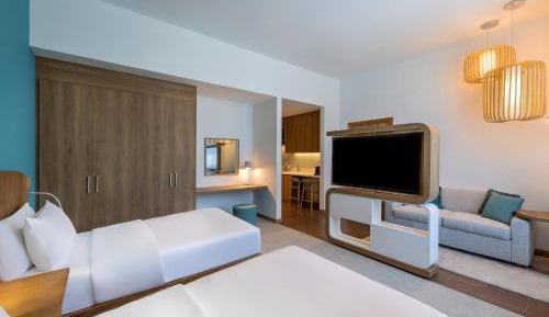 Studio 2 Single Beds - Complimentary Transfer to Dubai Mall / Burj Khalifa, Burjuman & Kite Beach