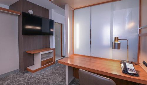 Queen Studio with Sofa Bed and Roll-in Shower - Mobility and Hearing Accessible