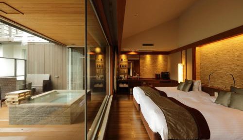 Twin Room with Tatami Area with Open-Air Bath - OMOI