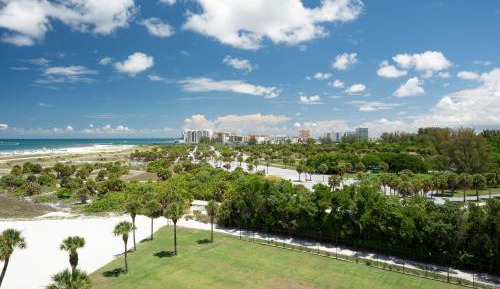 Guest room, 1 King, Partial gulf view, High floor, Balcony