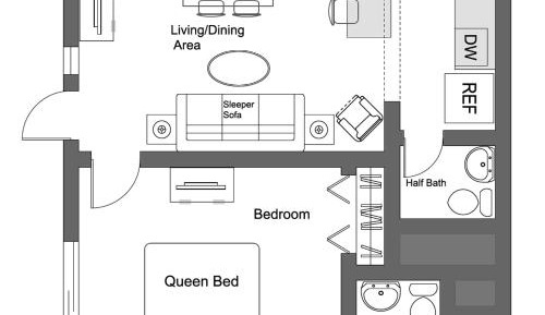 Deluxe One-Bedroom Apartment with Ocean View