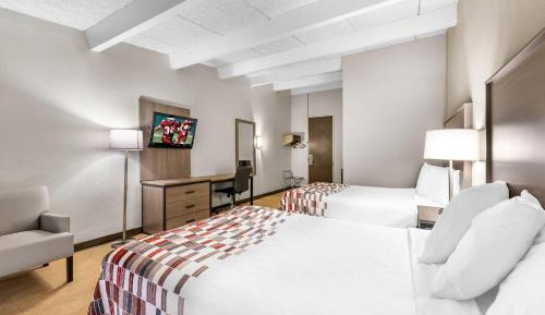 Deluxe Room with Two Queen Beds and One Double Bed Third Floor Non-Smoking