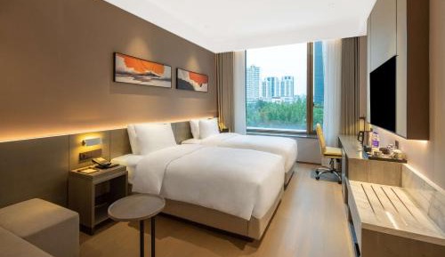 Twin Room with Sofa Bed and City View