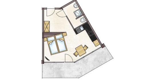 Studio with Terrace
