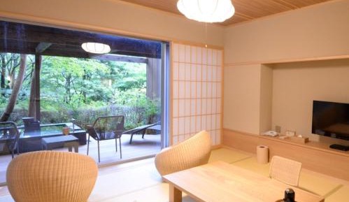 Twin Room with Tatami Area, Open-Air Bath and Garden Deck-(MICHI/IWAO)