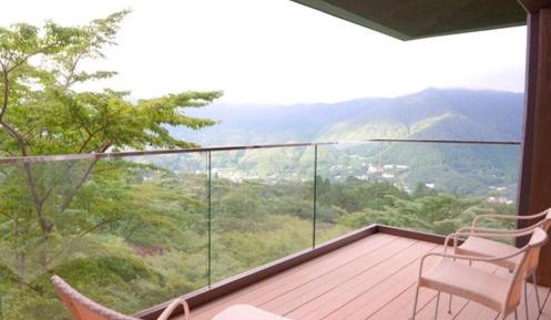 Twin Room with Tatami Area and Open-Air Bath - Mountain View-( HAKO/HARUKA)