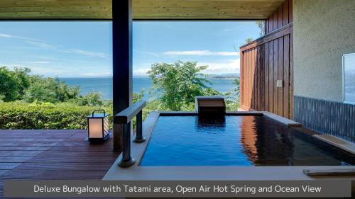 Deluxe Bungalow with Tatami area with Open-Air Hot Spring Bath and Ocean View