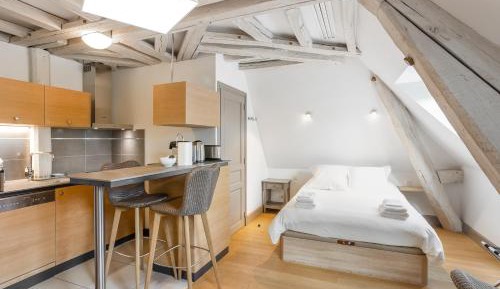 Studio Apartment Orme de Sibérie with a 55 in Double Bed