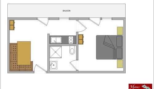 Studio with Balcony