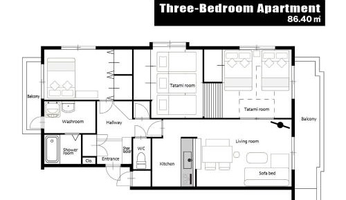 Three-Bedroom Apartment